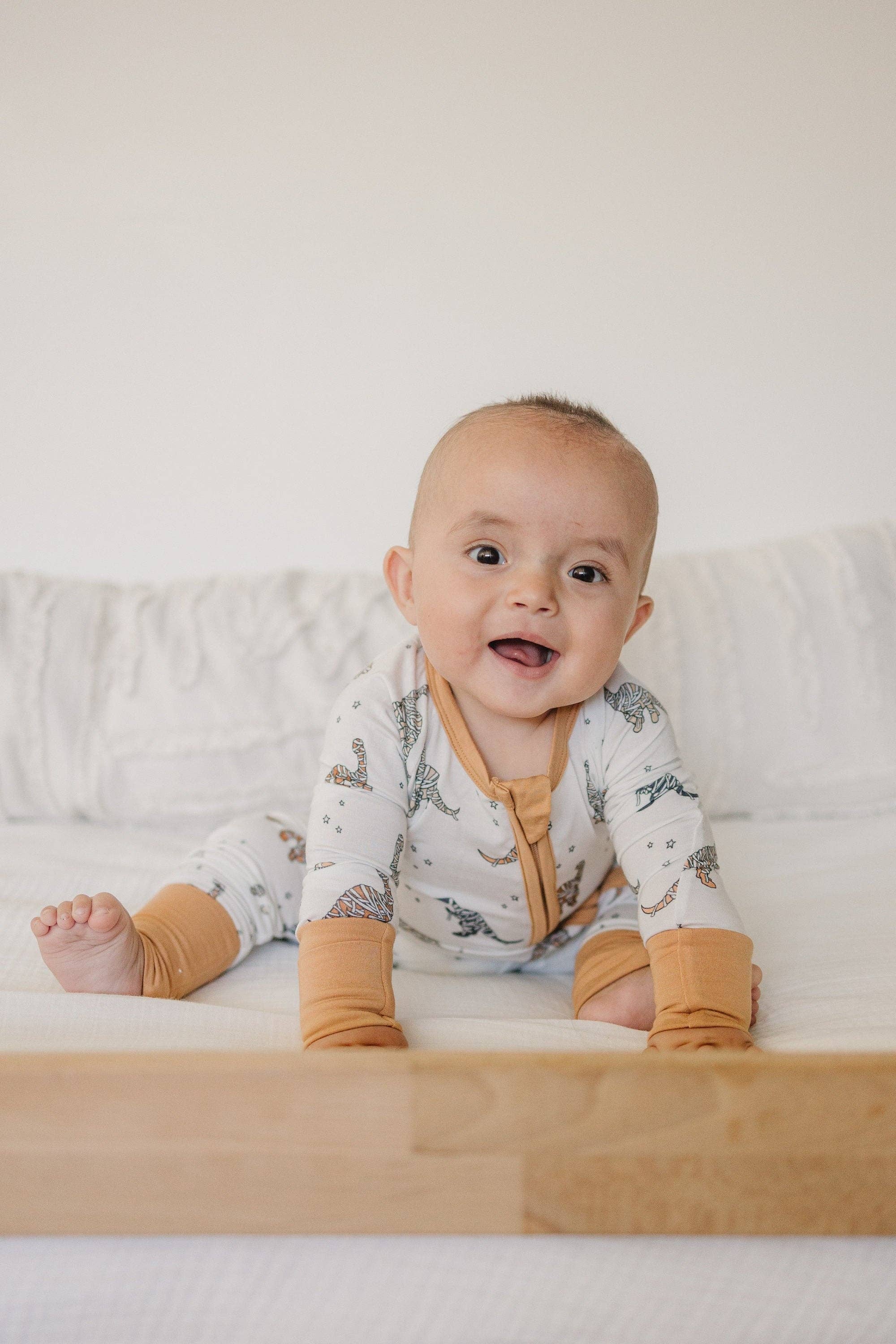 Mummy-Saurus Rex Bamboo Sleeper $30.00