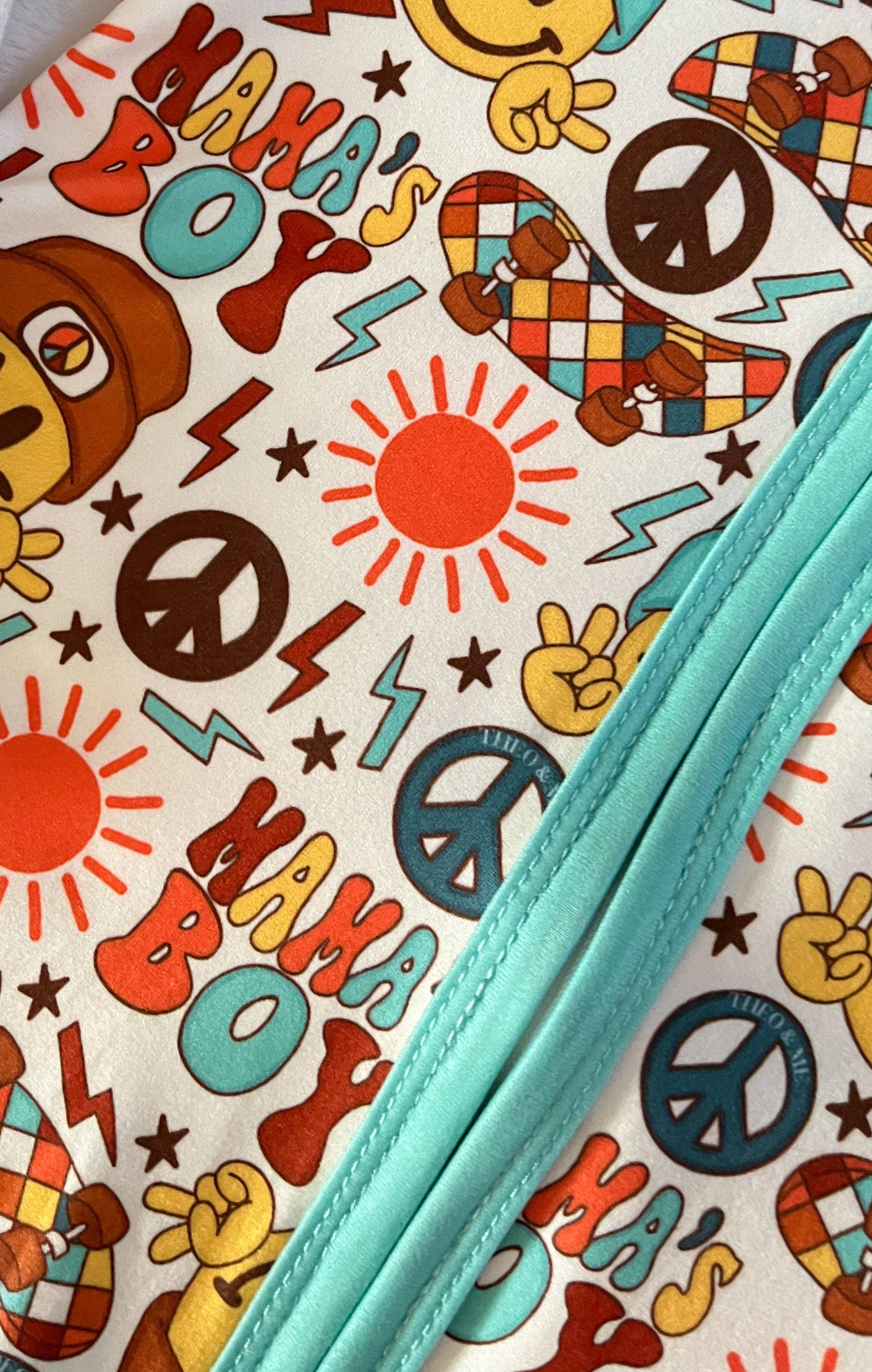 Boy Mama Peace Sign Sleeper $28.00