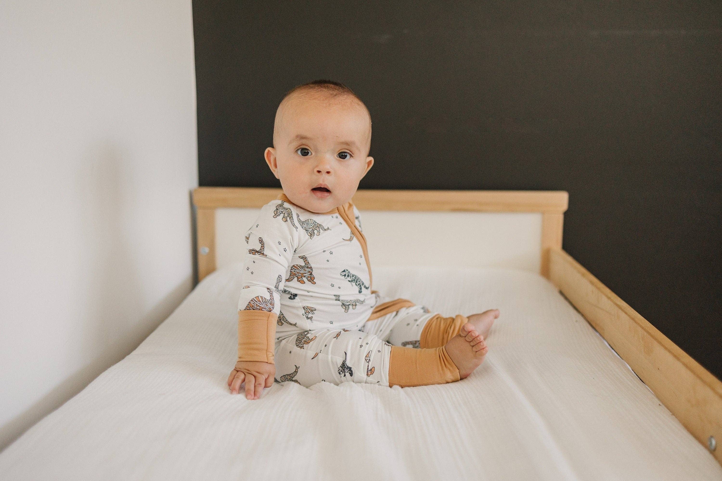 Mummy-Saurus Rex Bamboo Sleeper $30.00