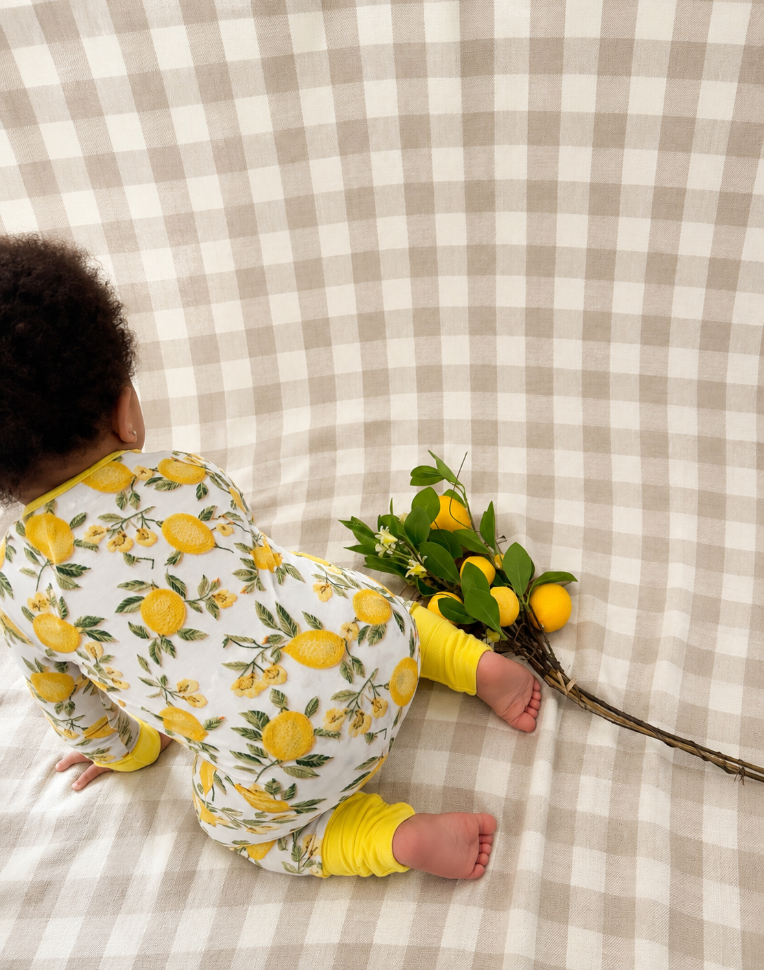 Lemon Squeeze Bamboo Baby Sleeper | Two-Way Zipper Footie Pajamas by MaxSnugs