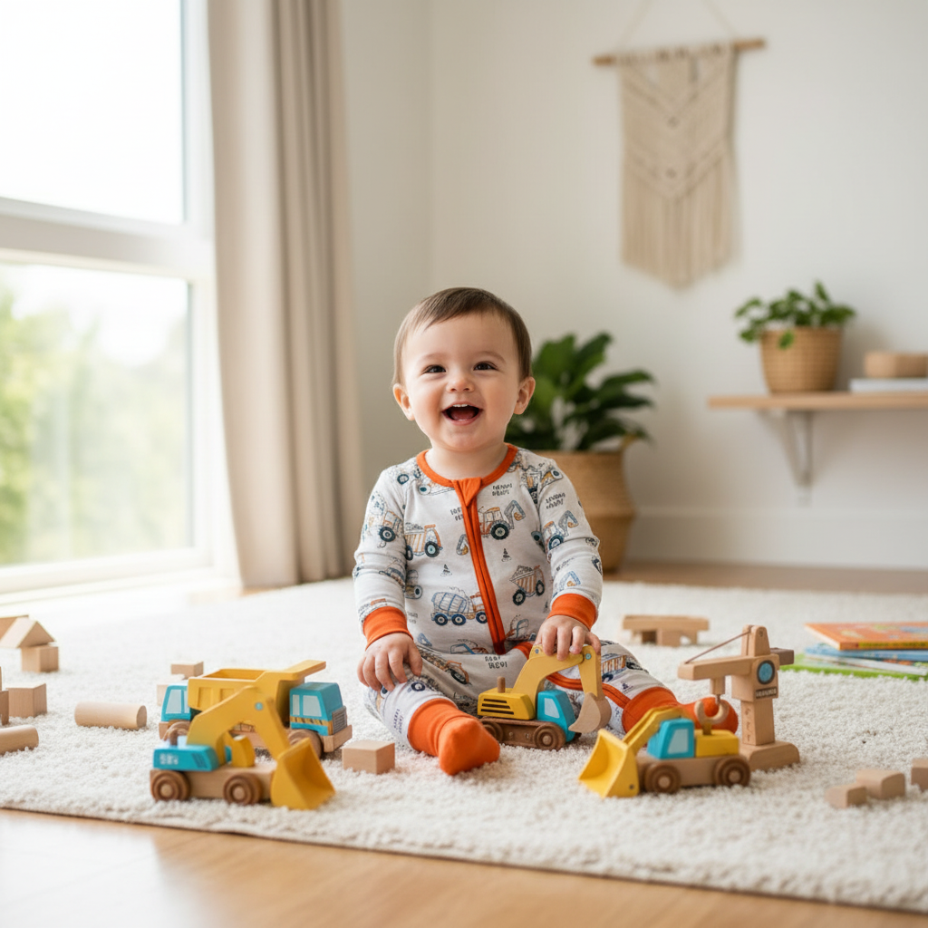 Construction Romper - Toddler Playroom