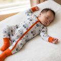 Construction Bamboo Zipper Romper $34.00